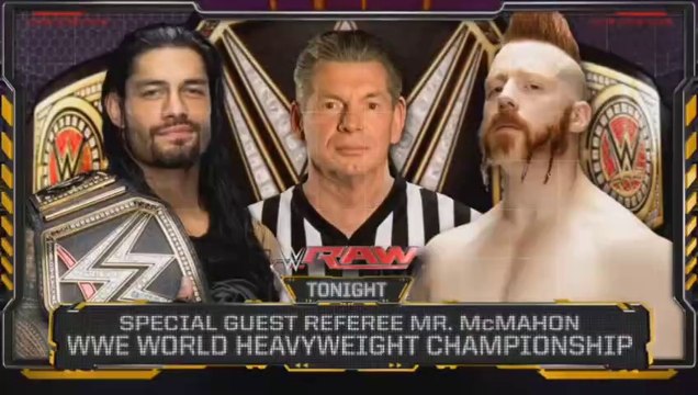 WWE Raw 01.04.2016 - Sheamus vs Roman Reigns (WWE World Heavyweight Championship)