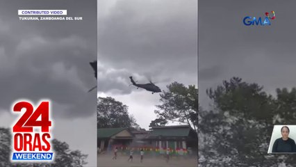 Black Hawk helicopter ng Philippine Air Force, nag-emergency landing malapit sa paaralan | 24 Oras Weekend