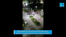 Descontrol en Plaza Moreno: picadas y explosiones de motos que no dejan 