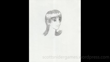 Manga Portrait (Quarter View) Pencil Sketch Video #3 (09-29-2024)