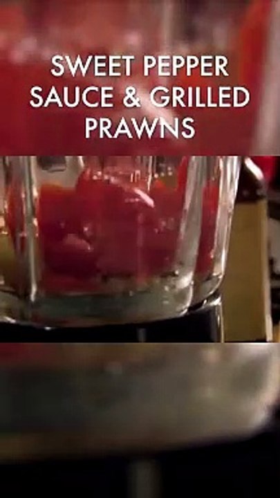 Sweet Pepper Sauce & Grilled Prawns #shorts