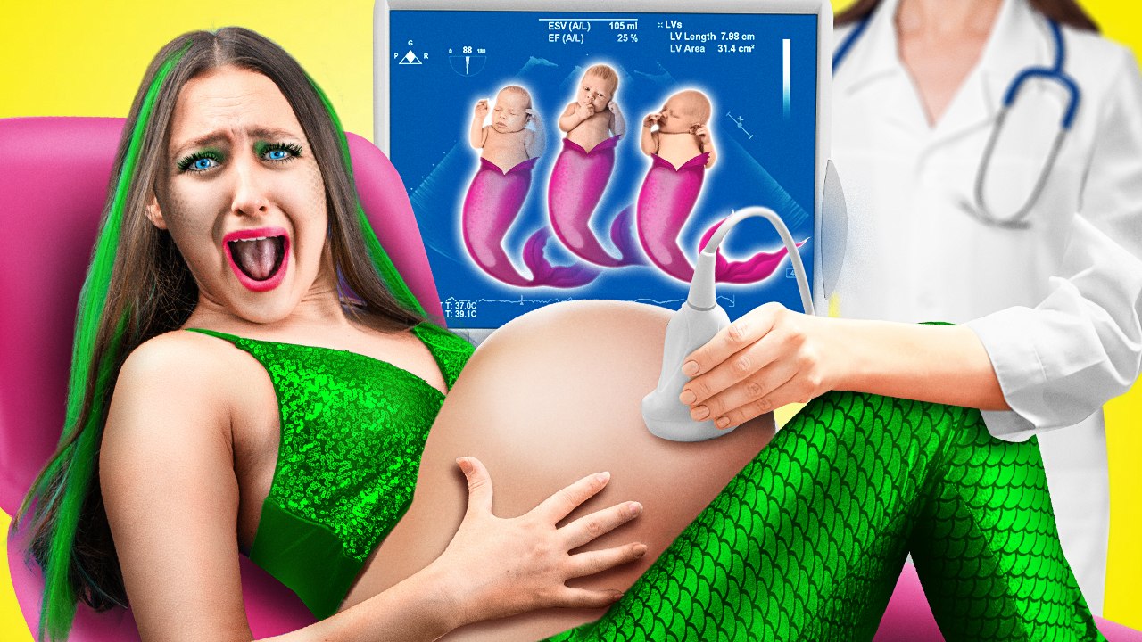 Grossesse INSOUPÇONNÉE de SIRÈNE ! Astuces de grossesse drôles qui existent 