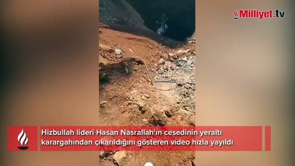 Hizbullah lideri Hasan Nasrallah'ın cesedinin çıkarıldığını gösteren video  hızla yayıldı
