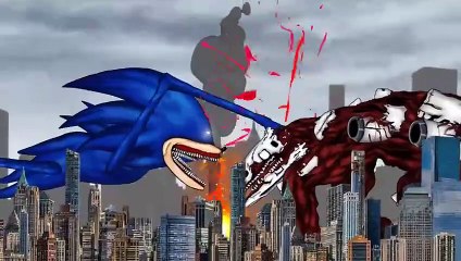 Shin Sonic Tapes vs Infected Sky . Animation Drawing Cartoon.