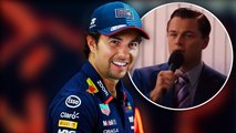 Checo Pérez termina con rumores de su retiro con mítica escena de Leonardo Di Caprio en 'El Lobo de Wall Street'