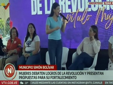 Féminas anzoatiguenses debaten propuestas para fortalecer los logros de la Revolución Bolivariana