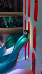 "PFW Show Designer Extraodinaire  Christianlouboutin Jumped in Paris Famous Molitor Pool After The Final Louboutinworld Follow For More Videos Have Trending reels....!!