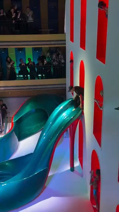 "PFW Show Designer Extraodinaire  Christianlouboutin Jumped in Paris Famous Molitor Pool After The Final Louboutinworld Follow For More Videos Have Trending reels....!!