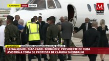 Presidente de Cuba llega al Felipe Ángeles para la toma de protesta de Claudia Sheinbaum