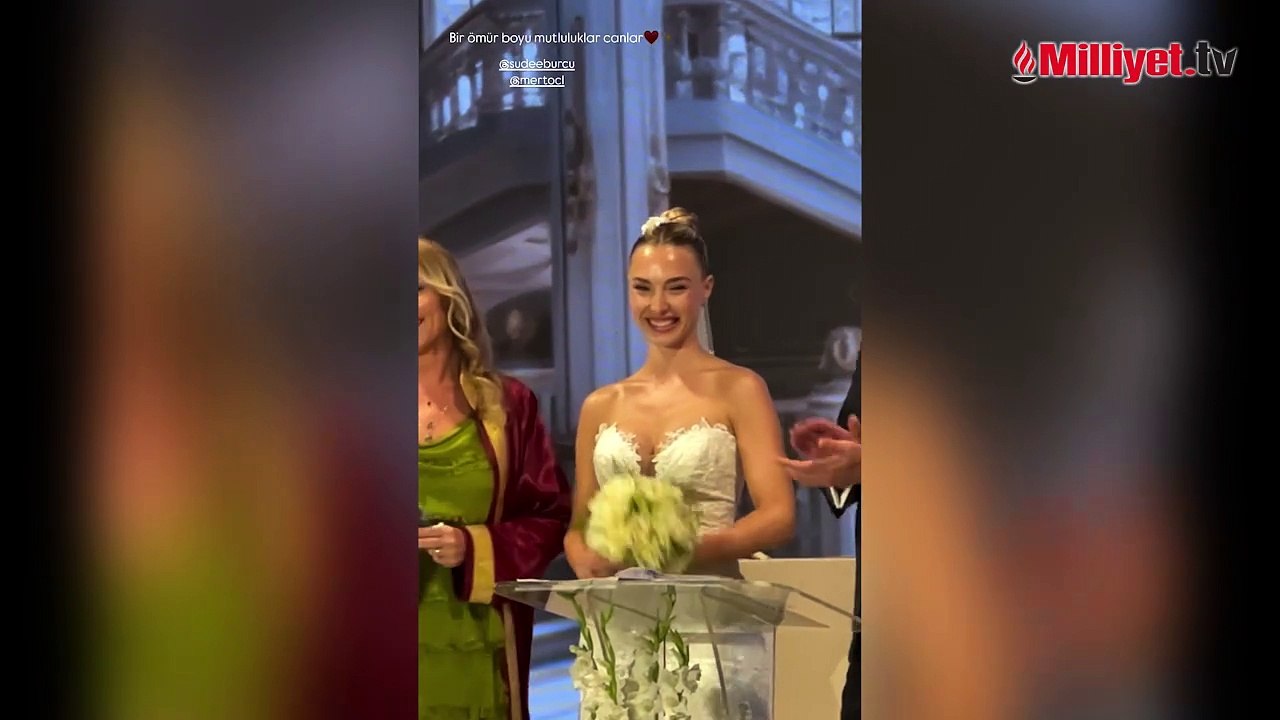 Survivor yarışmacıları akın etti! Mert Öcal ve Sude Burcu evlendi