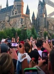 Fãs de Harry Potter prestam homenagem a Maggie Smith no castelo do bruxo em Orlando