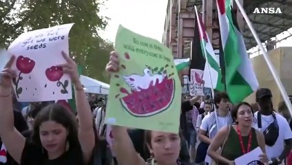 Torino, corteo per la Palestina a Terra Madre