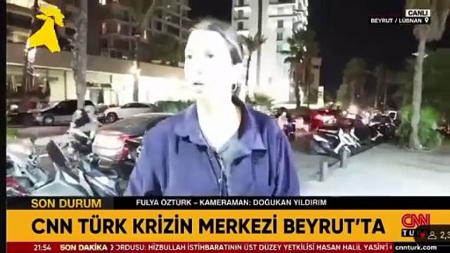 CNN Türk muhabiri Fulya Öztürk'e Beyrut'ta canlı yayında müdahale