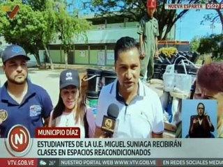 Bricomiles continúan los trabajos de recuperación de la U.E. Miguel Suniaga en el edo. Nueva Esparta