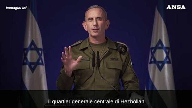 Idf: Colpito a Beirut il quartiere generale di Hezbollah