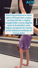 Acrobatic hopefuls flip into circus degree restart