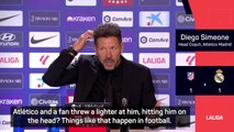 Players should not provoke fans - Simeone angry after Madrid derby stoppage