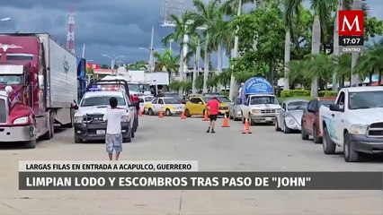 Labores de limpieza en Acapulco tras el paso de 'John'