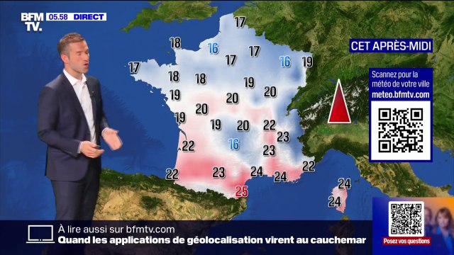De la pluie sur la moitié Nord et du soleil dans le Sud, avec des températures comprises entre 16°C et 25°C... La météo de ce lundi 30 septembre