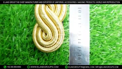 Military Shoulder Cord Gold Army Navy shoulder Board, Gold Wire Military Shoulder Cord