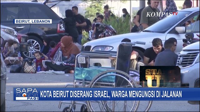 Israel Bombardir Kota Beirut Lebanon, Sejumlah Warga Terpaksa Mengungsi di Jalanan
