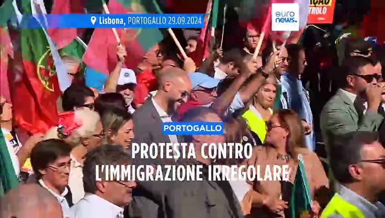 Portogallo, manifestazione contro l'immigrazione indetta dal partito di estrema destra