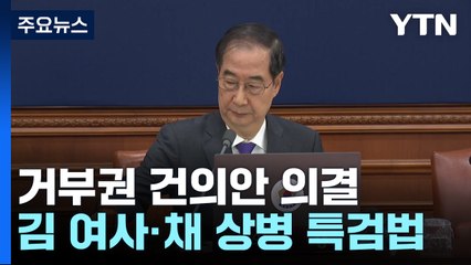 쌍특검법·지역화폐법 거부권 건의안 의결...대통령 재가 수순 / YTN