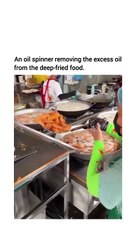 An oil spinner is a simple yet effective tool that enhances the quality of deep-fried food. By using centrifugal force, it spins fried food rapidly, pushing out excess oil trapped in the food, much like how a washing mac