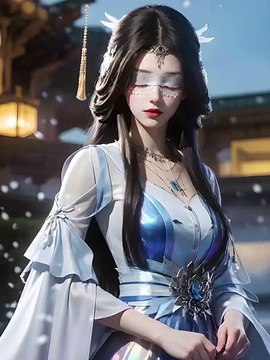 Blindfolded Xiaolongnü hugged by someone 小龍女被人蒙住了眼睛，並抱住了 The Legend of Condor Heroes 神鵰俠侶 Comic Manga AI Anime