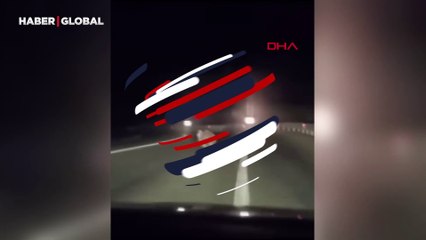 Yola çıkan ayı kamerada