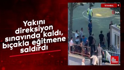 Beylikdüzü’nde yakını direksiyon sınavında kaldı, bıçakla eğitmene saldırdı