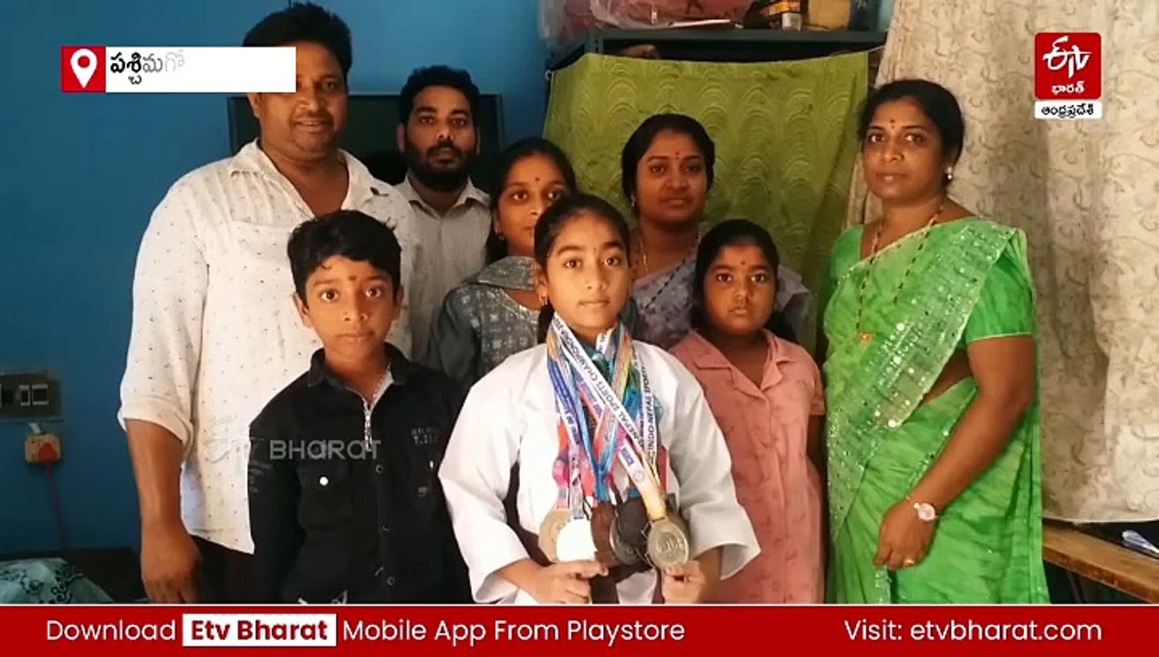 కరాటేలో సత్తా చాటుతున్న తణుకు చిన్నారి