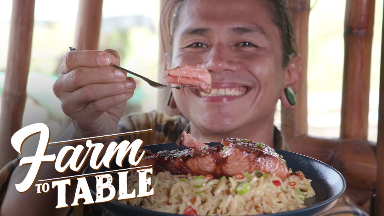 Salmon with Brown Sugar Glaze and Sweet & Spicy Noodles | Farm To Table