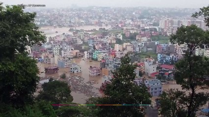 Penampakan Banjir Bandang dan Longsor Dahsyat di Nepal