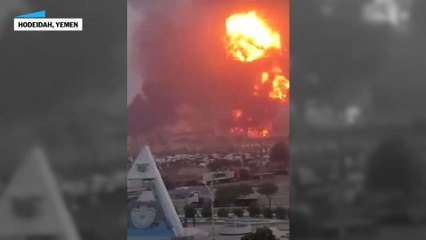 Una explosión sacude la ciudad Hodeidah, en Yemen, tras los ataques israelíes
