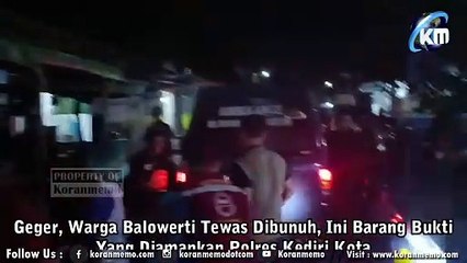 Geger, Warga Balowerti Tewas Dibunuh, Ini Barang Bukti Yang Diamankan Polres Kediri Kota