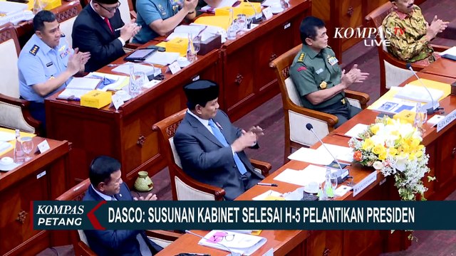 Sufmi Dasco Ungkap Susunan Kabinet Prabowo Selesai H-5 Pelantikan Presiden