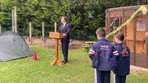 Gareth Davies opens a new forest school