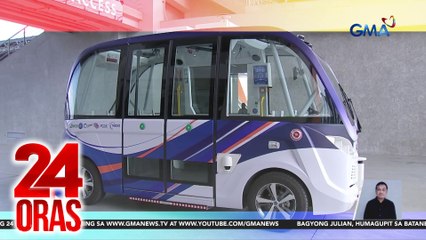 Unang self-driving bus sa Pilipinas na bumibiyahe sa New Clark City; libre pamasahe hanggang June 2025 | 24 Oras
