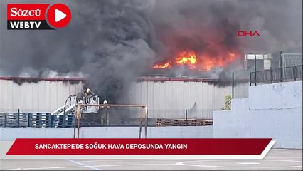 Sancaktepe'de soğuk hava deposunda yangın