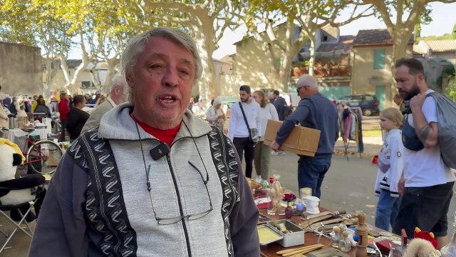Pascal Méjean lors du vide grenier de Bernis