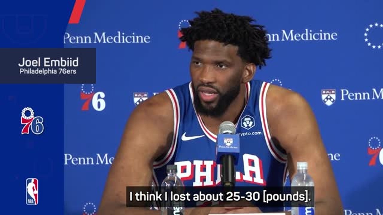 Embiid reveals offseason weight loss with playoff health as goal ...