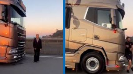 TikTok akımı çekmek isterken sevgilisine tırla çarptı