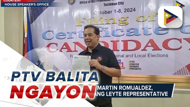 House Speaker Martin Romualdez, naghain ng COC bilang Leyte Representative