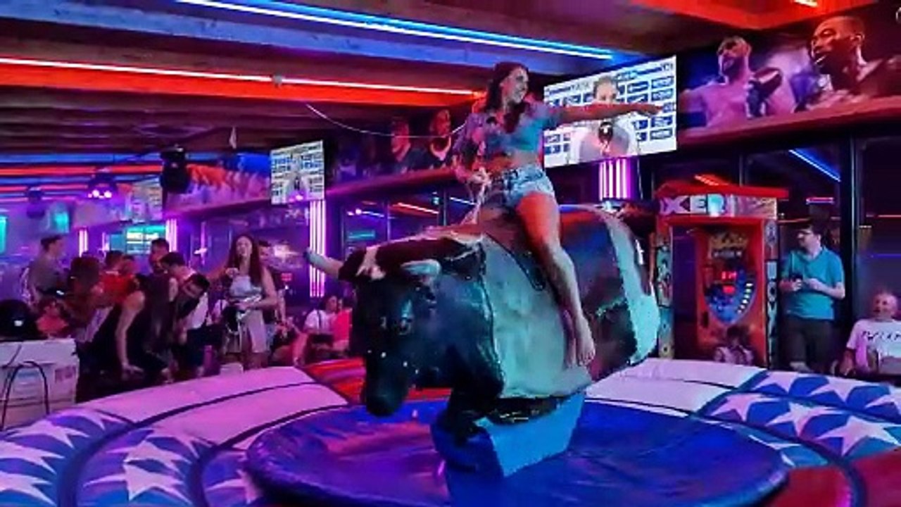 MIND-BLOWING!  PRETTY Girls Riding on a Bull in Benidorm! EPIC FAIL Spain 2024