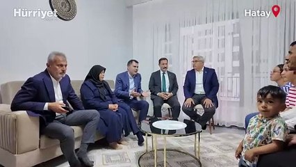 Bakan Kurum 100 bininci deprem konutuna misafir oldu