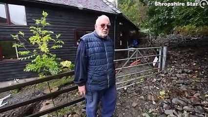 A huge amount of rubble crashes down the hills near to All Stretton Bunkhouse.