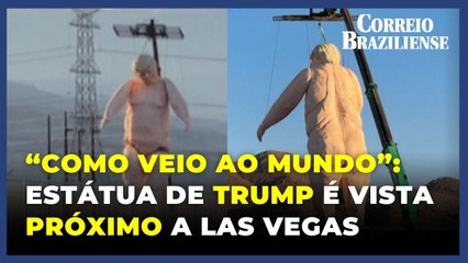 Mistério: estátua de Trump nu reaparece próximo a Las Vegas