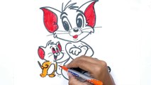 Tom And Jerry Drawing | Drawing & Coloring A Cute Tom & Jerry, Drawing for kids - Easy to Draw - Let's Draw Together