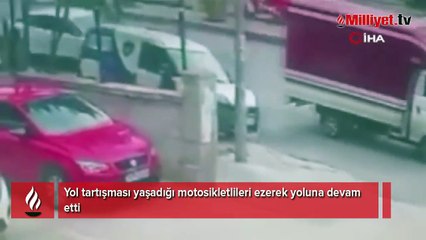 Yol tartışması yaşadığı motosikletlileri ezerek yoluna devam etti